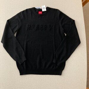 NWT Guess Sweater 3D Logo Stero Embossed on Front Men Size L